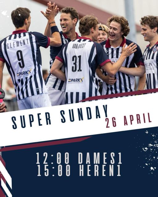 SUPER SUNDAY = HOCKEY & FUN! 

Zondag wordt het gezellig druk op Herakles! 🏑💙

Herakles 🆚 Gantoise
🕛 12:00 – Dames 1
🕒 15:00 – Heren 1

Kom langs, neem je vrienden mee en laat je stem horen!
Onze teams hebben jullie support harder nodig dan ooit … 
We zien jullie zondag! ☀️🏑